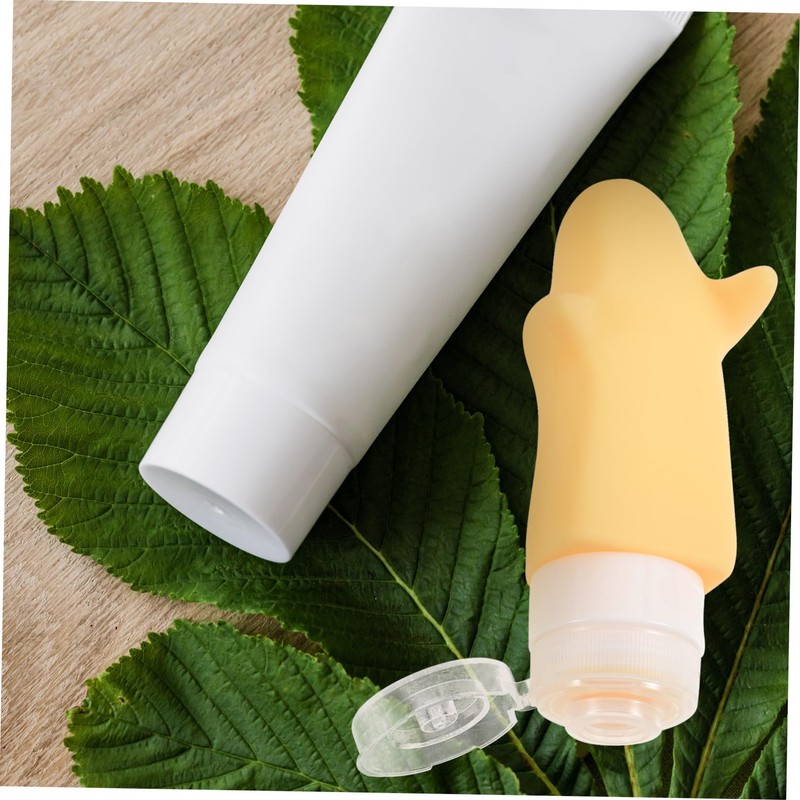 Baluue 4pcs Travel Refillable Toiletry Bottles Leak Travel Shampoo Containers