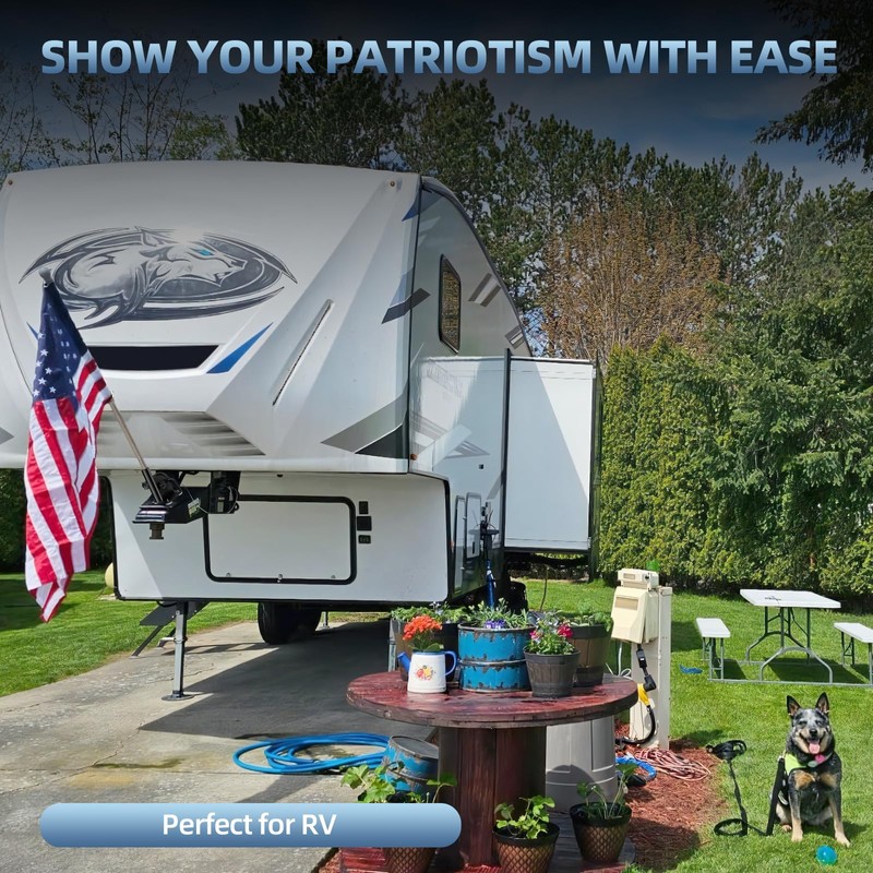 Magnetic Flag Pole Holder for 5th Wheel RV Hitch –