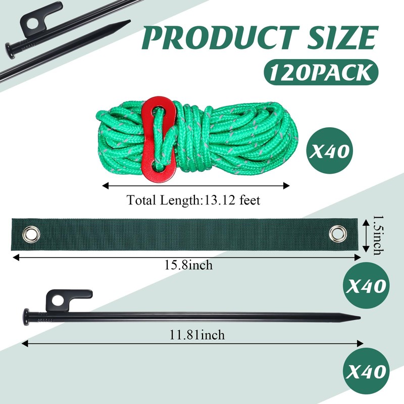 Suzile 120 Pcs Tree Stake Kit, Heavy Duty Tree Staking