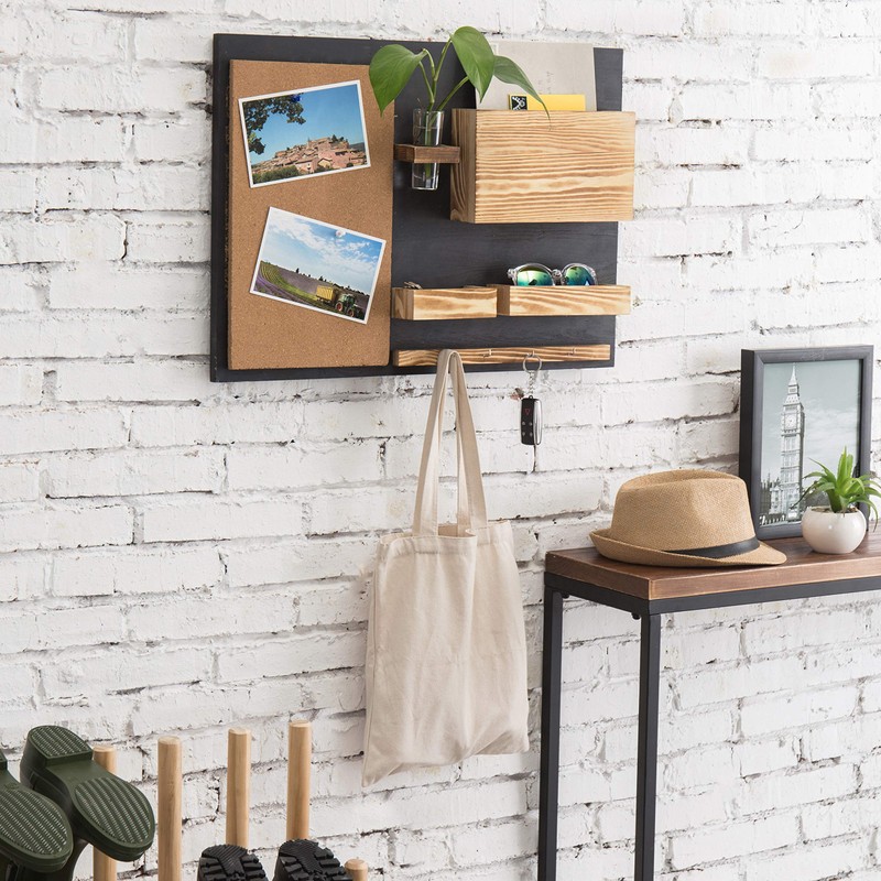MyGift 25 x 19 Inch Wall Mounted Dual Tone Solid