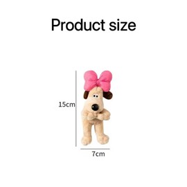 FiveMileBro Car Decoration Dog, Car Dashboard Ornament, Dog Doll, Mini Cute Dog, Plush Toy, Wiper Indicator Decoration Accessories, Creative Car Ornament (Purple)