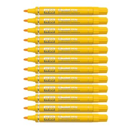 Pentel N50 Bullet Point Marker - Yellow (Pack of 12)