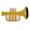 Peking Handicraft Trumpet Louis Blown in Filled Hook Pillow, 16-Inch, Multicolor