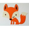 Cute Fox Die Cut Paper Piecing Scrapbook Embellishment