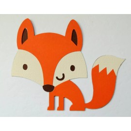 Cute Fox Die Cut Paper Piecing Scrapbook Embellishment