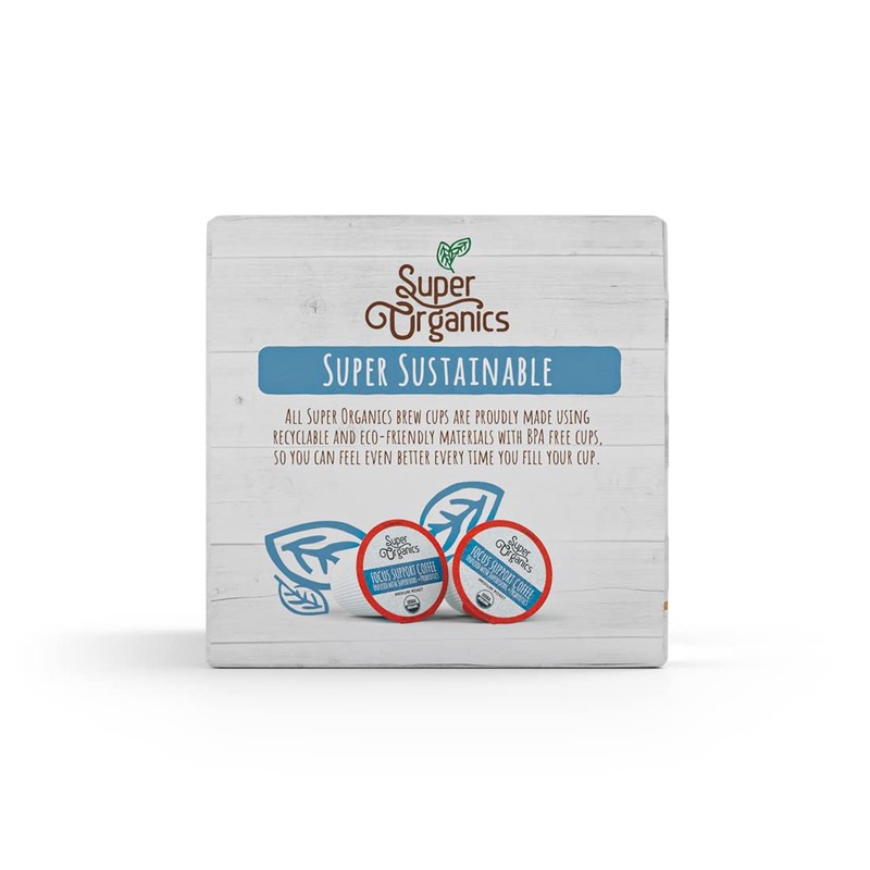 Super Organics Focus Support Coffee Brew Cups With Superfoods &