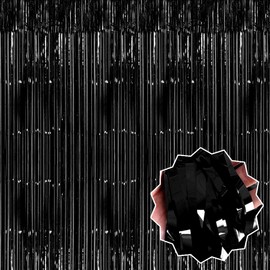 6 Pack 3.28x6.6 Ft Light Green Tinsel Foil Fringe Curtains Party Decoration Backdrop, Streamers Curtains Backdrop for Photo Booth, Christmas, New Year Eve, Birthday, Disco, Event Party Supplies