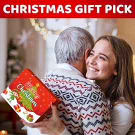 HAPPYPOP Christmas Gifts Stocking Socks - Secret Santa Socks Xmas Stocking Stuffers for Him Grandpa - Grandpa Christmas Gifts in Red