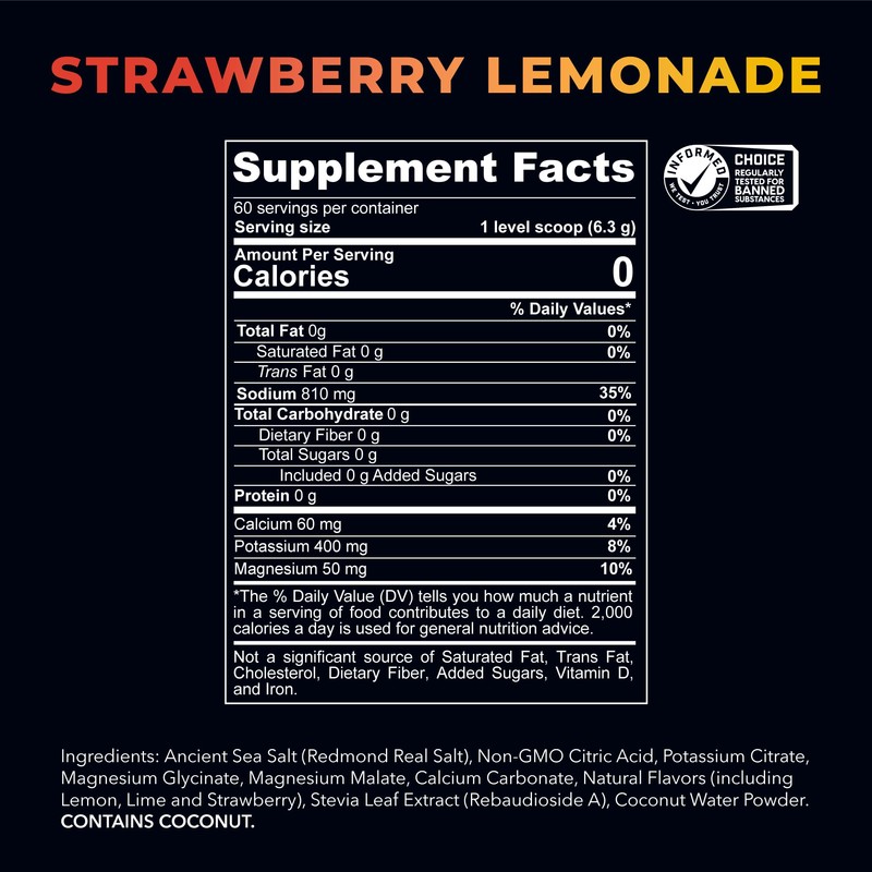 REDMOND Re-Lyte Hydration Electrolyte Powder Mix (Strawberry Lemonade)