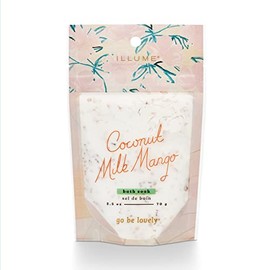 Illume Go Be Lovely Coconut Milk Mango Bath Soak, 2" L x 2" W x 1" H