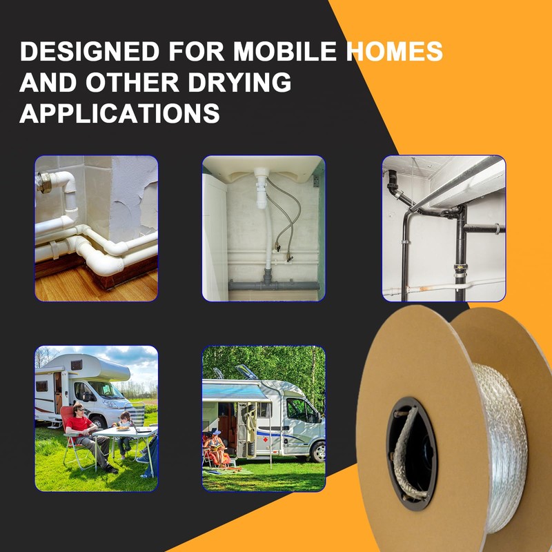HEATIT Mobile Home 100' Heat Cable HTM Braid Self Regulating