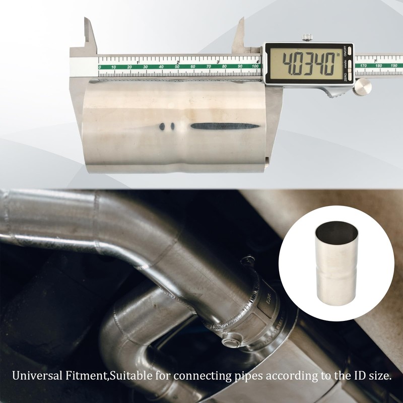 Polished Stainless Steel 2.125'' ID to 2.125'' ID Exhaust Adapter,Exhaust