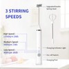 Milk Frother, Rechargeable hand-Held Electric Milk Frother 3 Adjustable USB