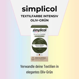 Simplicol Intense Textile Dye (18 Colours), Olive Green 1814, Dark Green: Easy Washing Machine Dye, All-in-1 Complete Pack