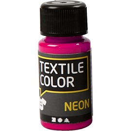 Creativ Company 50-Piece Textile Color, Neon Pink