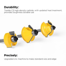 TOOLDO Router Bits Set 50 Pieces,1/4” Shank Tungsten Carbide Router Bits, Professional Router Bit Kit for DIY, Woodworking Project…