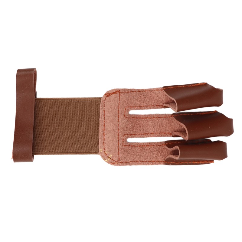 Archery Glove Cowhide Protective 3 Finger Guard Finger Tab Glove