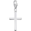 Sterling Silver Cross Charm with Lobster Claw Clasp, Charms for