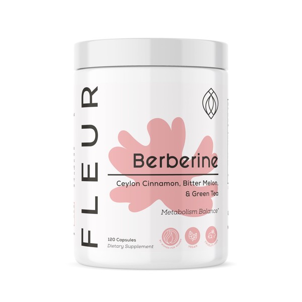 FLEUR Berberine HCL with Organic Cinnamon, Bitter Melon & Green