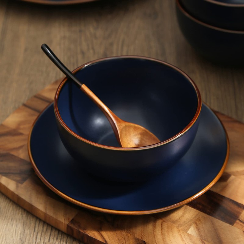 Stone Lain Brasa Modern Stoneware 16 Piece Dinnerware Sets, Plates
