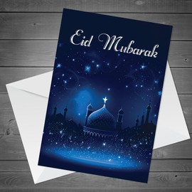 RED OCEAN Eid Mubarak Cards, Happy Eid Greetings Card, Happy Eid Card with Envelope, Ramadan Cards Ramadan Mubarak Cards for Eid, Muslim Islamic Ramadan Card For Friends Family