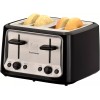 Select Brands Toastmaster 4-Slice Cool Touch Toaster, Black with Stainless