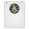 2 x 10cm Green Camo Disabled Vinyl Stickers - Mobility