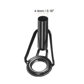 PATIKIL 4.4mm Tube Dia Fishing Rod Tips Repair Kit, 3pcs Stainless Steel Black Guide Ring for Saltwater Freshwater Fishing