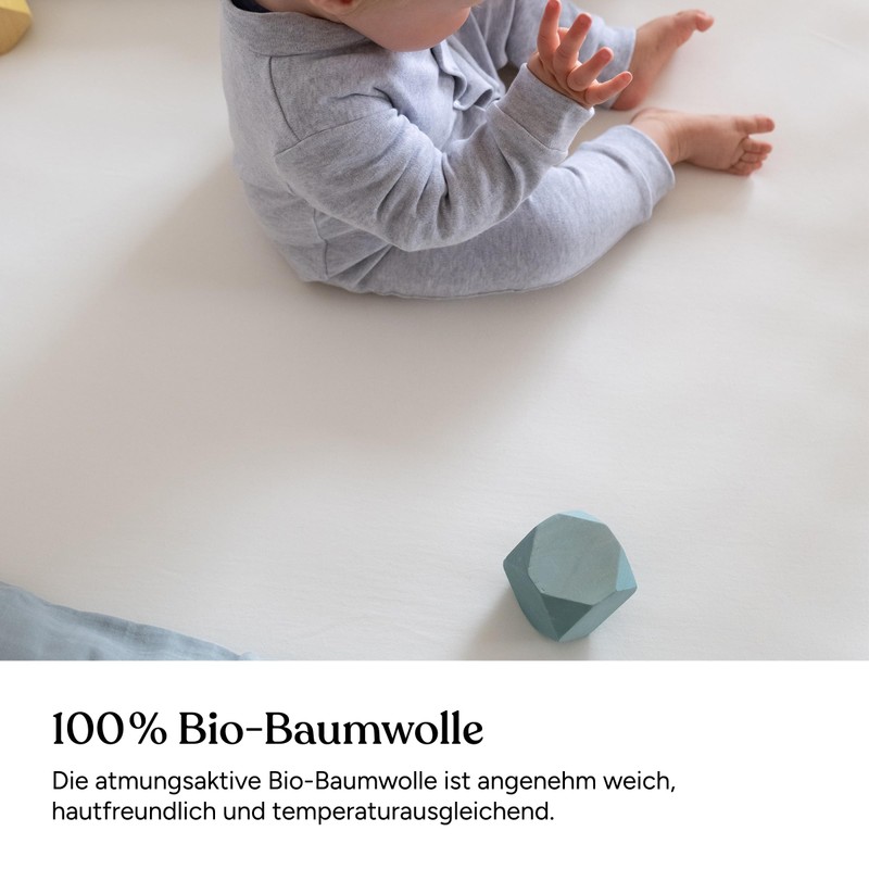 Ehrenkind Fitted sheets for baby cot, 100% organic cotton fitted
