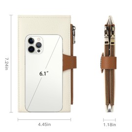 aurrako Wallets for Women/Men Genuine Leather Credit Card Holder with RFID Blocking Wallet Ladies Travel Wallet Purse Large Capacity, Green, Large Capacity Wallet