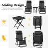 Tangkula 3 Pieces Outdoor Zero Gravity Chair Set, Folding Reclining