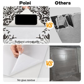 RomDeco Peel and Stick Floor Tile Waterproof, 12in *12in/ 30.48cm x 30.48cm, 10 Pcs Vinyl Flooring Black and White, Peel and Stick Flooring for Kitchen, Dining Room, Bedroom and Bathroom