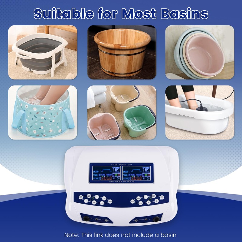 Ionic Foot Bath Detox Machine, Professional Ion Cleanse Dual Ionic