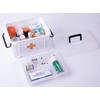 Basicwise QI003347 First Aid Medical Kit Container, Large, White