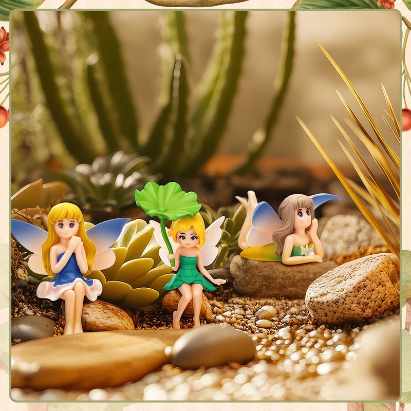 GGSTDDUP 14Pcs Mini Fairy Garden Figurines Outdoor Set