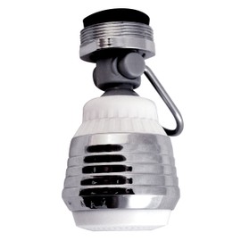 TouchFLOW Swivel Dual Spray Water-Saving Kitchen Aerator with Pause (Trickle) Lever - Water Sense Listed - Dual Thread (15/16-27 and 55/64-27) - 1.5 GPM - 3 Pack