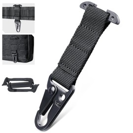 LIVANS Tactical Gear Clip Molle Belt Clip Tactical Clash Hook T- Mount Molle Webbing Battle Belt Clip Molle Bag Key Clip for Plate Carrier Duty Belt Molle Panel Backpack Accessories, Include Z-Buckle