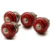 ABHANDICRAFTS 4 Pcs Ceramic Knobs Round Shaped Dresser Knobs with