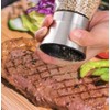 Kitchen Pepper Grinder, Clear Glass Pulverizer with Stainless Steel Cap