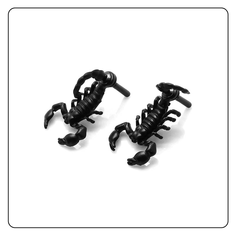 Fusamk Punk Alloy Animal Scorpion Stud Earrings