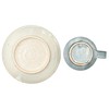 Marui Pottery MR-3-4399 Shigaraki Ware Hechimon Cup & Saucer, Capacity:
