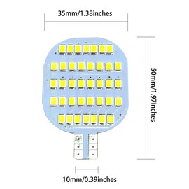 GRV T10 921 194 C921 LED Light Bulb 38-2835 SMD Super Bright Lamp DC12V DC13V 2.5Watt For Car Boat RV Trailer Camper Motorhome Ceiling Dome Interior Lights Cool White Pack of 10