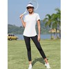 Rapbin Workout Shirts Women Short Sleeve Crew Neck UPF 50+