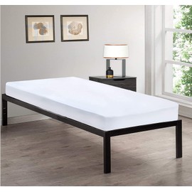 Dazzle Collection 100% Egyptian Cotton 200TC Bunk Bed Fitted Sheet 2ft 6'' (76cmX190cm) Soft & Crisp Cotton Small Single Bed Fitted Sheet Bedding Set (White)