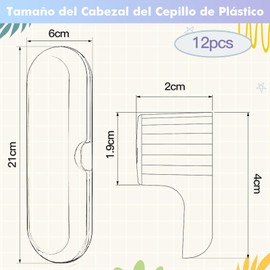 TUMYES 12 Fundas para Cabeza de Cepillo para Polvo de Dientes de Viaje, Funda Para Cabezal De Cepillo Eléctrico, Cabeza de Pincel IO de Serie Compatible, para Viajes En el Hogar, Campamento, Baño
