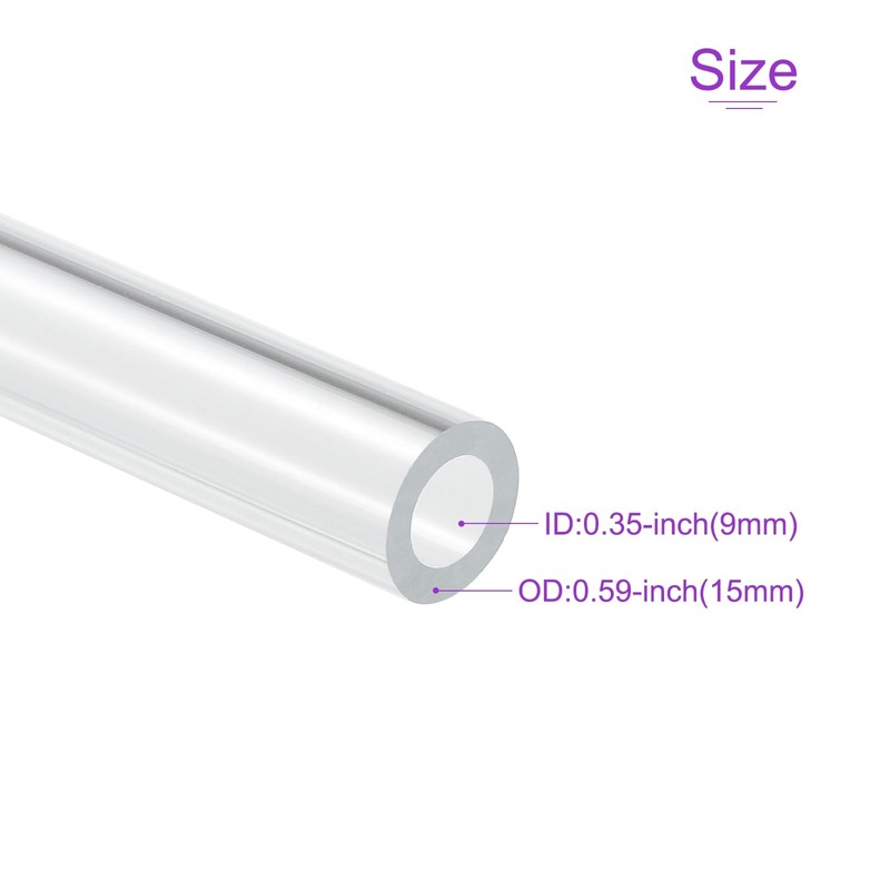 DMiotech 2pcs 9mm x 15mm (0.35" x 0.6") Clear Acrylic