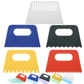 5 PCS Textured Art Tools, Plastic Paint Putty Scraper, Textured Art Supplies Scrapers, Texture Tool for DIY Graffiti Oil Painting, Drawing Plaster Texture Tools