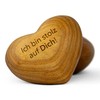 Schwabenholz® Wooden Worry Stone Heart - Ich bin stolz auf