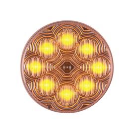Maxxima M16280YCL Amber 2-1/2" Round LED Clear Lens Clearance Marker Light