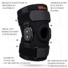 Wilson AW206S Rodillera con Bisagras Mediano, Color Negro